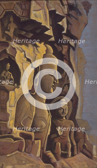 Yungang, 1937. Artist: Roerich, Nicholas (1874-1947)