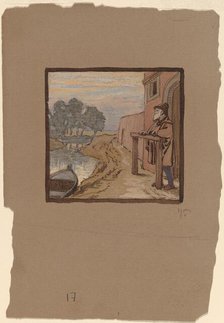 Old Man by a River, c. 1863. Creator: Elihu Vedder.