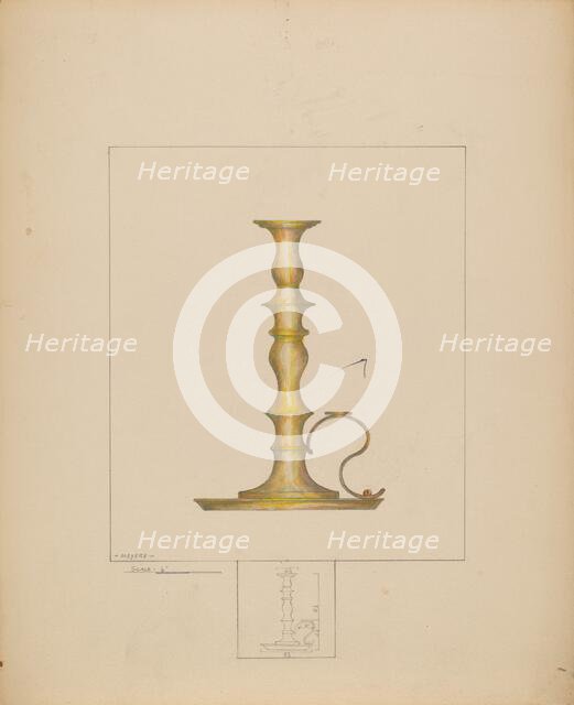 Candlestick, c. 1937. Creator: Henry Meyers.