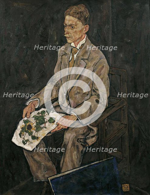 Portrait of Dr. Franz Martin Haberditzl, 1917. Creator: Egon Schiele.