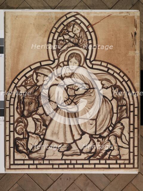 The Flight into Egypt, 1862. Creator: Sir Edward Coley Burne-Jones.