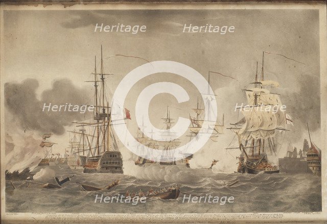 The Battle of the Nile, c. 1800. Artist: Edy, John William (1760-1820)