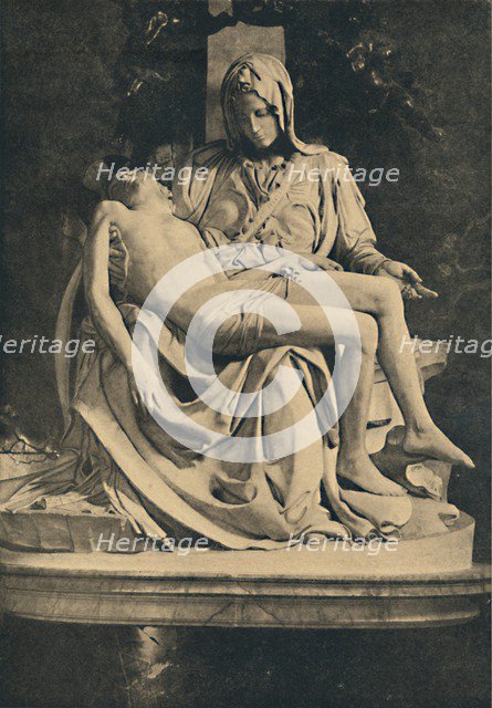 'Roma - Basilica of St. Peter. Pieta by Michelangelo', 1910. Artist: Michelangelo Buonarroti.