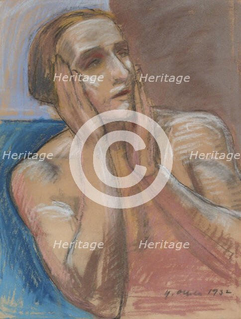 Poet, study for the ceiling painting of the National Theater, 1932. Creator: Yrjö Aleksander Ollila.