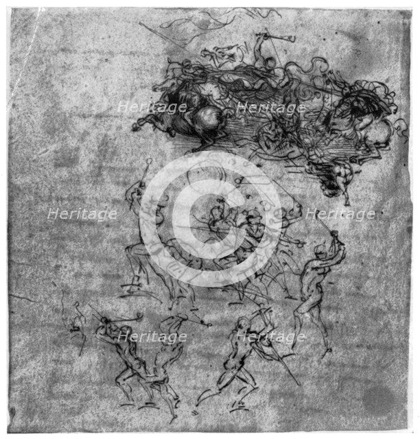 Study for 'The Battle of Anghiari', 1503 (1954).Artist: Leonardo da Vinci