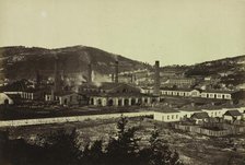 Ironworks in Reschitza, c. 1860. Creator: Andreas Groll (Austrian, 1812-1872).