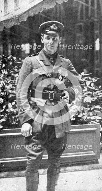 Flight-Lieutenant Rex Warneford VC, British pilot, 1915. Artist: Unknown