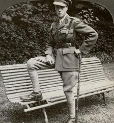 The Prince of Wales in military uniform, France, World War I, 1914-1918.Artist: Realistic Travels Publishers