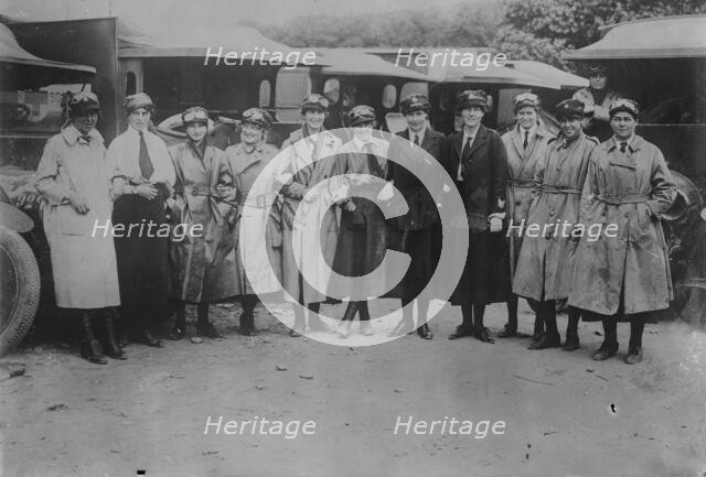 British Voluntary Aid ambulance drivers at front, 27 Jun 1917. Creator: Bain News Service.