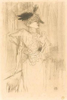 Mlle. Marcelle Lender, Standing (Mlle. Marcelle Lender, debout), 1895. Creator: Henri de Toulouse-Lautrec.