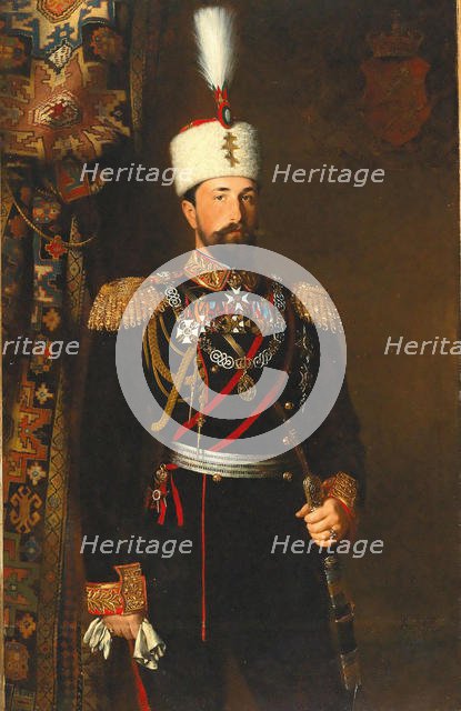 Portrait of Prince Alexander I of Bulgaria (1857-1893), 1881. Creator: Dielitz, Konrad Wilhelm (1845-1933).
