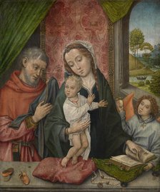 The Holy Family with an Angel, 1500. Creator: Master of 1499.