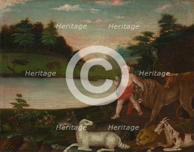 The Peaceable Kingdom, c. 1816-1818. Creator: Edward Hicks (American, 1780-1849).