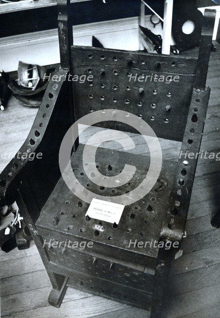 Sale of torture instrument at Sotheby's, London, 1968. Artist: Unknown