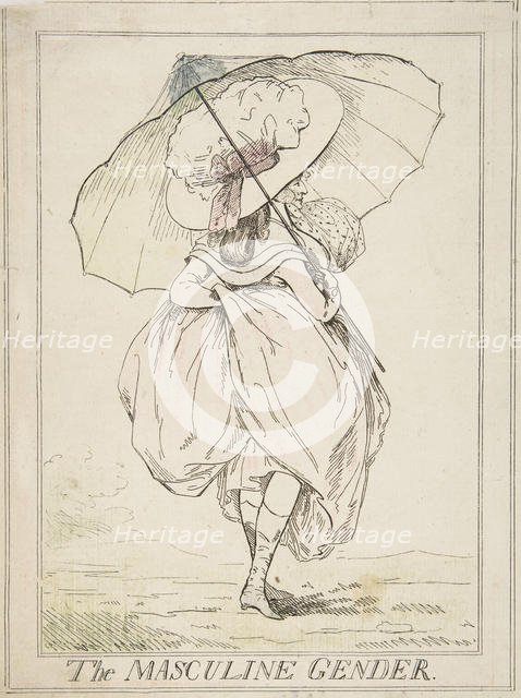 The Masculine Gender, February 2, 1787. Creator: Attributed to Henry Kingsbury (British, active ca. 1775-98).