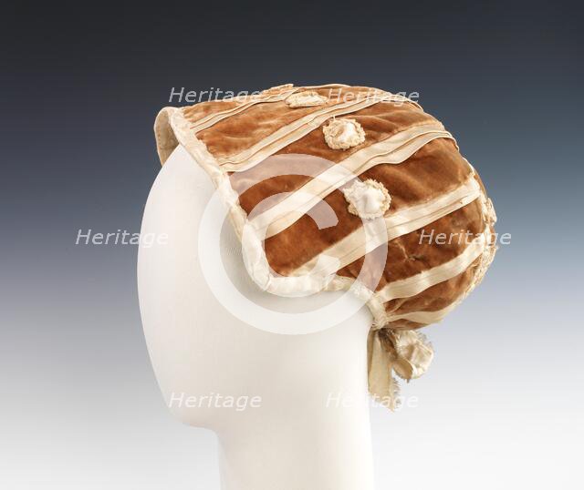 Evening bonnet, American, ca. 1802. Creator: Unknown.