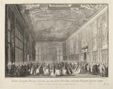 The Doge Entertains Foreign Ambassadors at a Banquet, 1763/1766. Creator: Giovanni Battista Brostoloni.