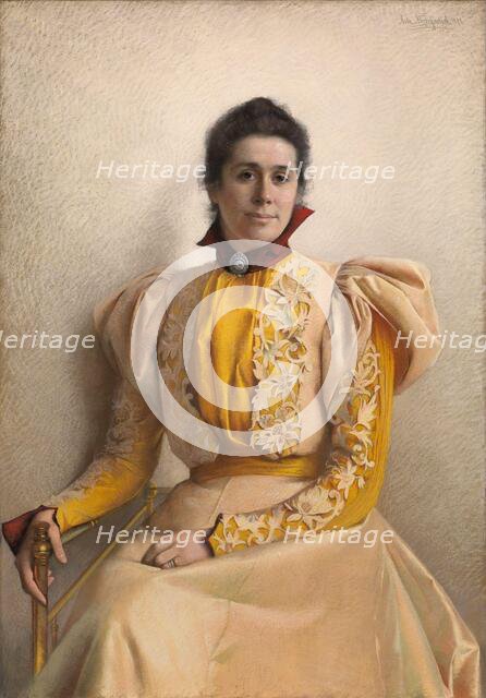 Portrait of Marthine Cappelen Hjort, b. Kiær, 1897. Creator: Asta Norregaard.