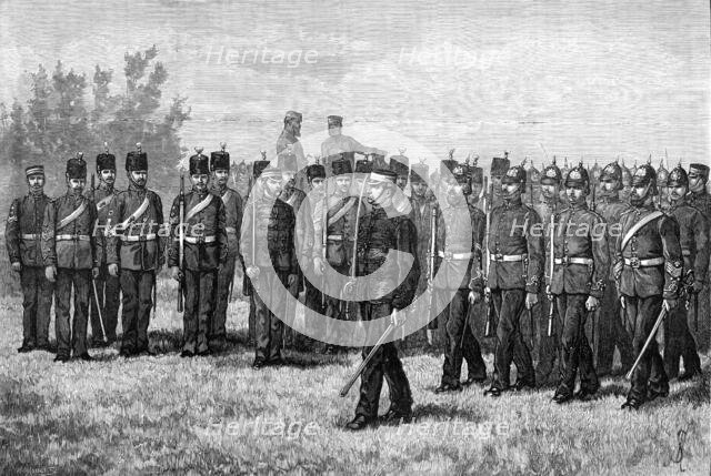 The Royal Visit to Edinburgh: Scottish Engineer Volunteers, 1881. Creator: W. I. Mosses.
