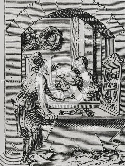 Wire worker, 16th century, (1878).  Creator: Unknown.