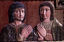 Fernando II of Aragon (1452-1516) and Isabella I Castilla (1451-1504), the Catholic Monarchs, emb…