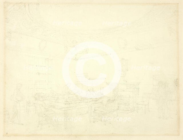 Study for Board of Trade, from Microcosm of London, c. 1809. Creator: Augustus Charles Pugin.