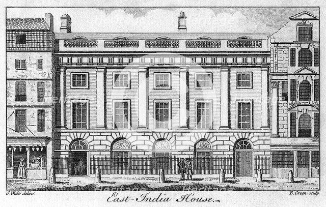 The East India House, City of London, late 18th century.Artist: B Green