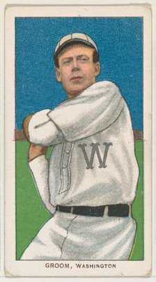 Groom, Washington, American League, from the White Border series (T206) for the America..., 1909-11. Creator: American Tobacco Company.