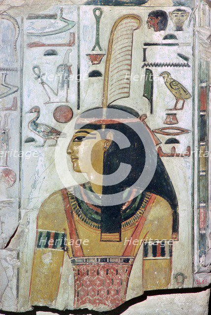 Papyrus image of the goddess Maat. Artist: Unknown