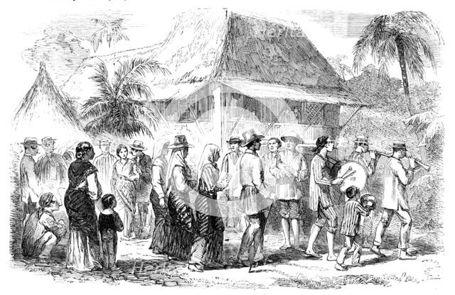 Marriage Procession in Manilla, 1857. Creator: Unknown.