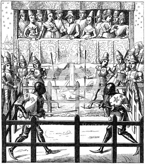 Single combat, 15th century (1849). Artist: Unknown