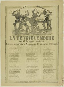 The Terrible Night, n.d. Creator: José Guadalupe Posada.