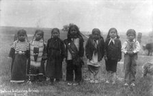 Hampton Institute, Hampton, Va. - before entering school - seven Indian children..., 1899 or 1900. Creator: Frances Benjamin Johnston.