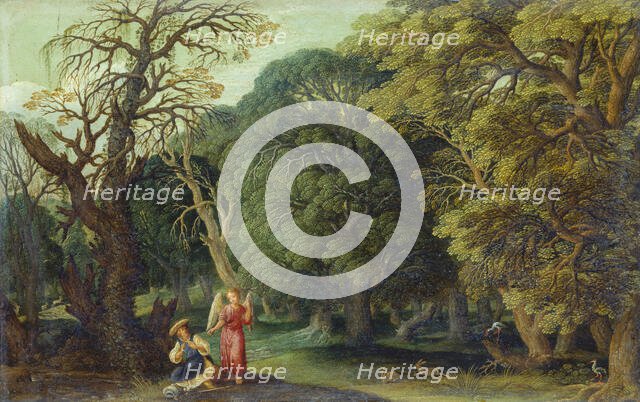 Hagar and the Angel in the Desert, 1615-1625. Creator: Johann König.