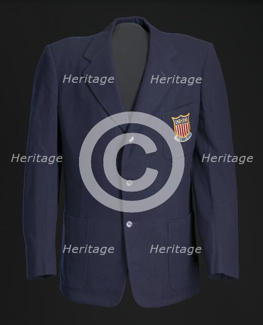 Blazer, tie, and belt worn by Ted Corbitt for the 1952 Helsinki XV Olympics, 1952. Creator: Unknown.