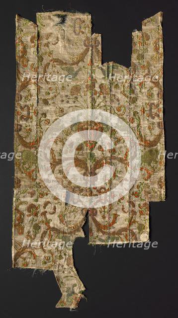 Fragment of Brocaded Velvet, 16th century. Creator: Unknown.