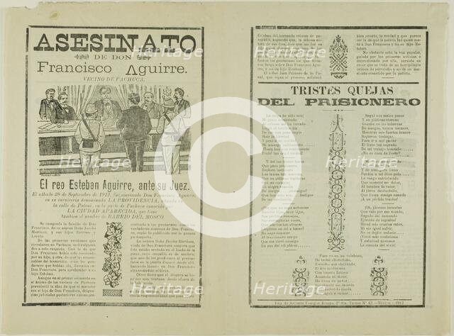 Murder of Don Francisco Aguirre, n.d. Creator: José Guadalupe Posada.