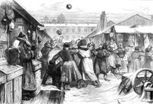 Football in the Jews' Market, St. Petersburg, 1874.  Creator: Unknown.