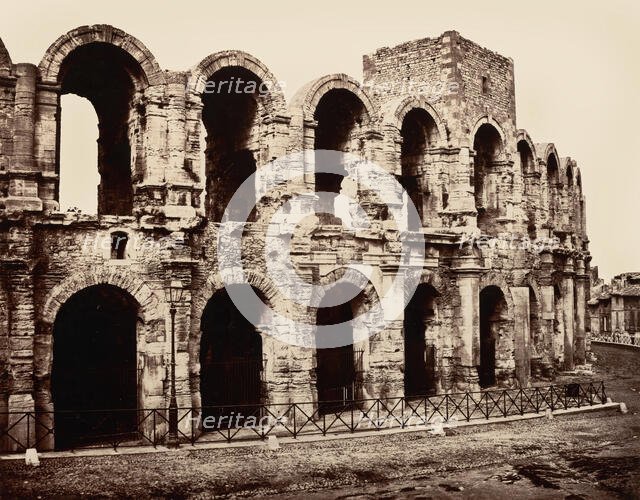 Arles, Amphithéâtre, before June 1, 1860. Creator: Edouard Baldus.
