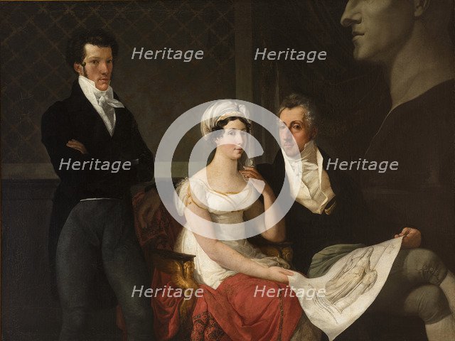 Portrait of the Cicognara family, with the bust of Antonio Canova, 1816-1817.