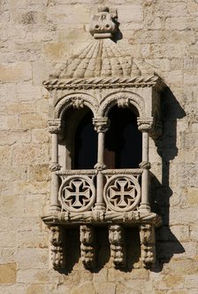 Belém Tower (Tower of Belém), Lisbon, Portugal, 16th century, 2008. Architectural detail. Creator: Unknown.