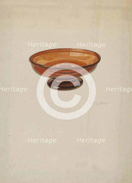 Dish, c. 1940. Creator: V. L. Vance.