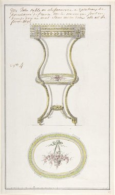 Design for an Occasional Table, ca. 1770-85. Creator: Anon.