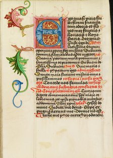 Decorated Initial E; Prayer Book, about 1470-1480. Creator: Workshop of Valentine Noh.