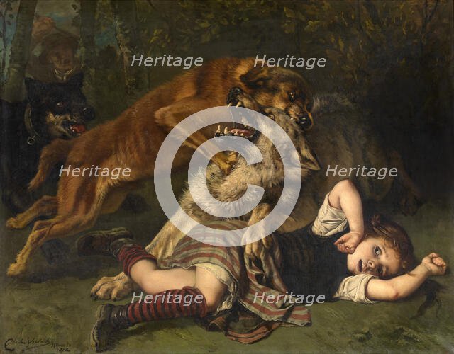 Help in Time, 1872. Creator: Charles Verlat.