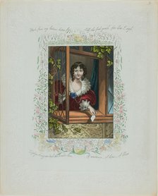 Haste From My Lattice, Letter Fly! (valentine), c. 1850. Creator: Unknown.