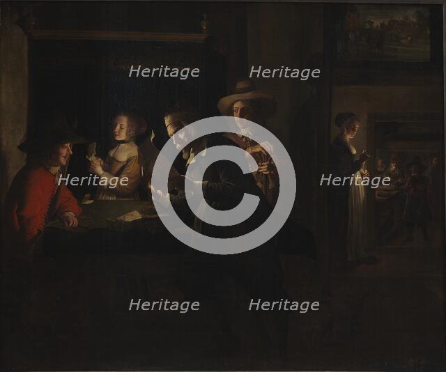 Evening Interior, 1651. Creator: Wolfgang Heimbach.