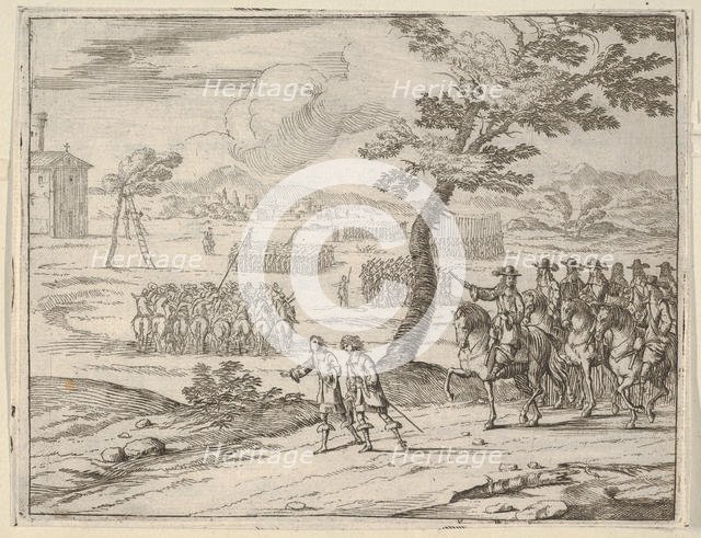 Francesco I d'Este Punishes a Soldier by Death who had Stolen a Chalice from the Holy Chur..., 1659. Creator: Bartolomeo Fenice.