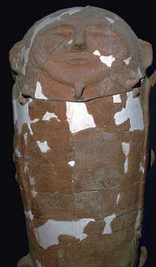 Anthropoid baked clay coffin, 13th century BC. Artist: Unknown