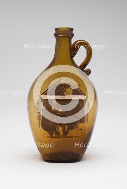 Flask, 1859/1900. Creator: Whitney Glassworks.